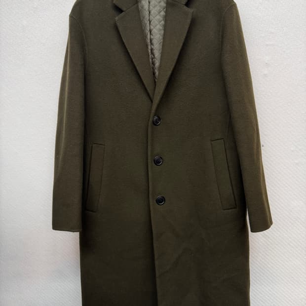 헤지스 핸드메이드 모/캐시미어혼방 안감퀄팅 코트95(M) 남여공용