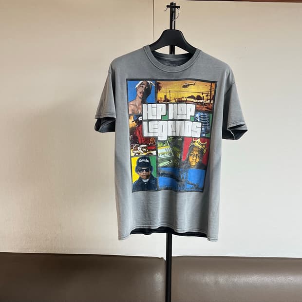 빈티지 gta 패러디 반팔 티셔츠