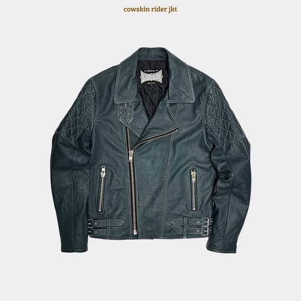 Schott 쇼트 소가죽 라이더 자켓