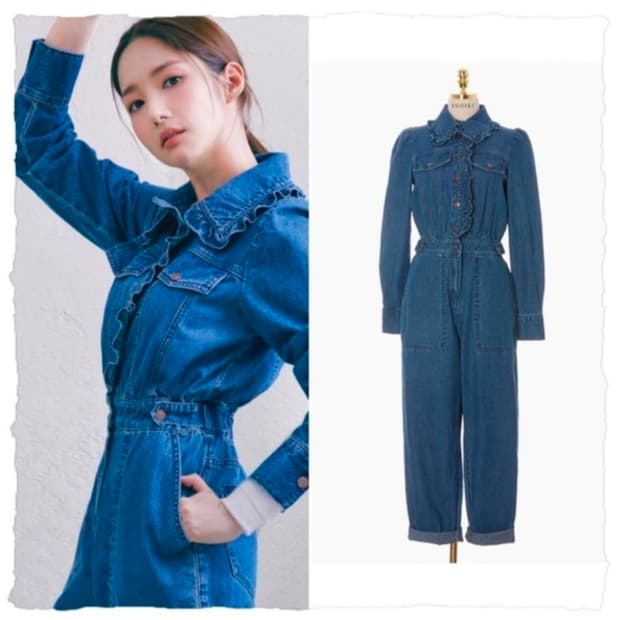 여성 55size 에고이스트 데님 점프수트