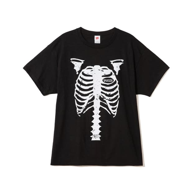 밴슨 레더 Skeleton Bones Torso T-Shirts