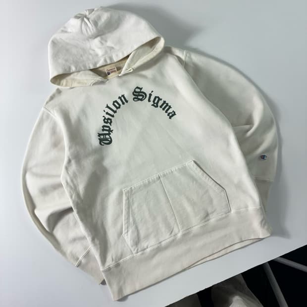Champion 챔피온 JP 빈티지 복각 크림 후드티