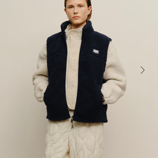 마리떼 프랑소와 Sport 플리스 베스트 네이비