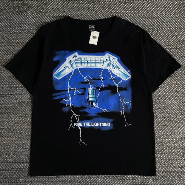 빈티지 메탈리카 락 밴드 티셔츠o 3017