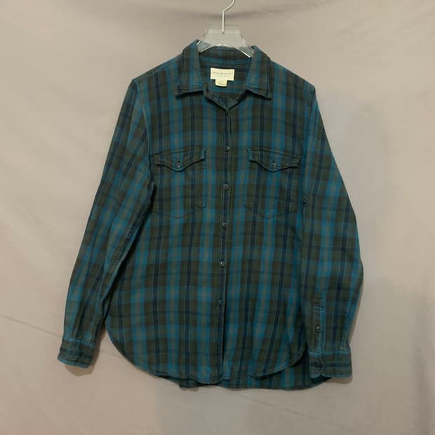 M 폴로 데님앤서플라이 여성 플란넬 체크 블라우스 셔츠