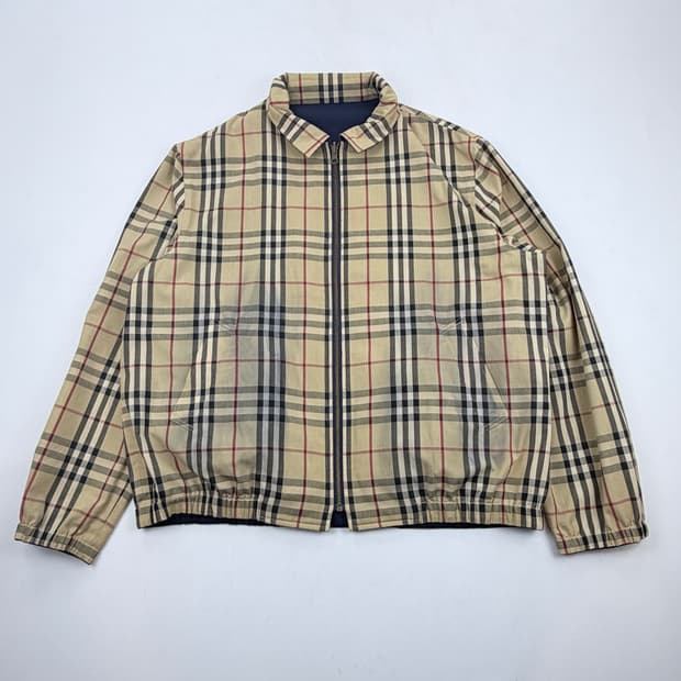 버버리 리버시블 노바체크 해링턴 자켓