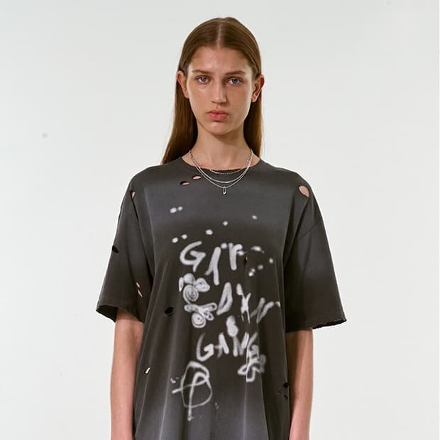 (정가89000) 더오픈프로덕트 오픈와이와이 그래피티 그런지 티셔츠