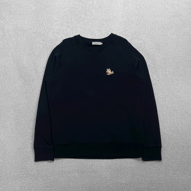 메종키츠네 칠렉스 폭스 맨투맨 블랙