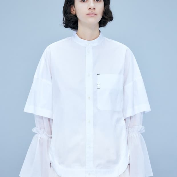 엔폴드 백 티어드 도킹 화이트 셔츠