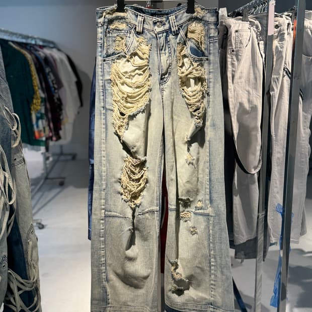레씨토 Destroyed 데님팬츠