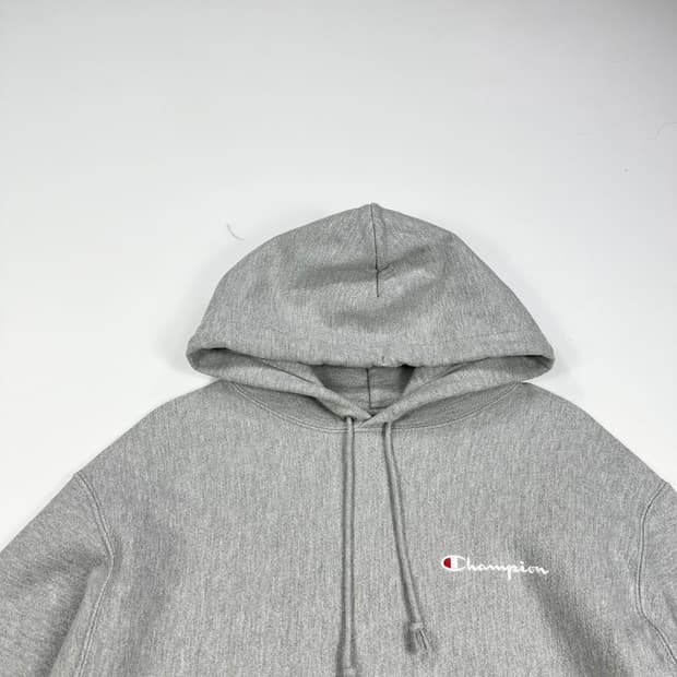 챔피온 리버스위브 그레이 헤비 코튼 후드티 (실측 XL)