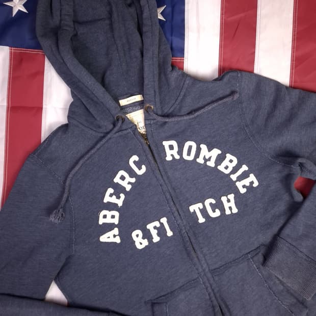 오리지날 아베크롬비 빈티지 데미지 후드 자켓