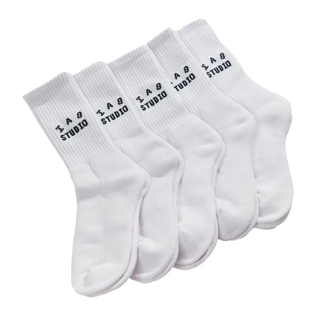 [O/S] 아이앱 스튜디오 양말 삭스 화이트 (5 PACK)
