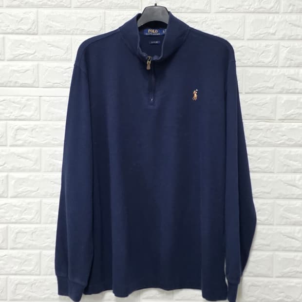 택포) 폴로 랄프로렌 이스테이트 립 하프집업 네이비 XL