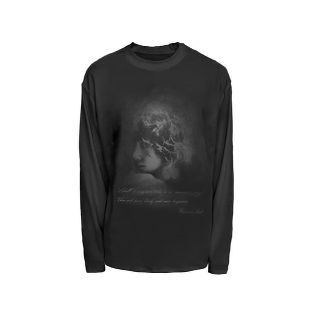 Portrait Washed Long Sleeve Tee black