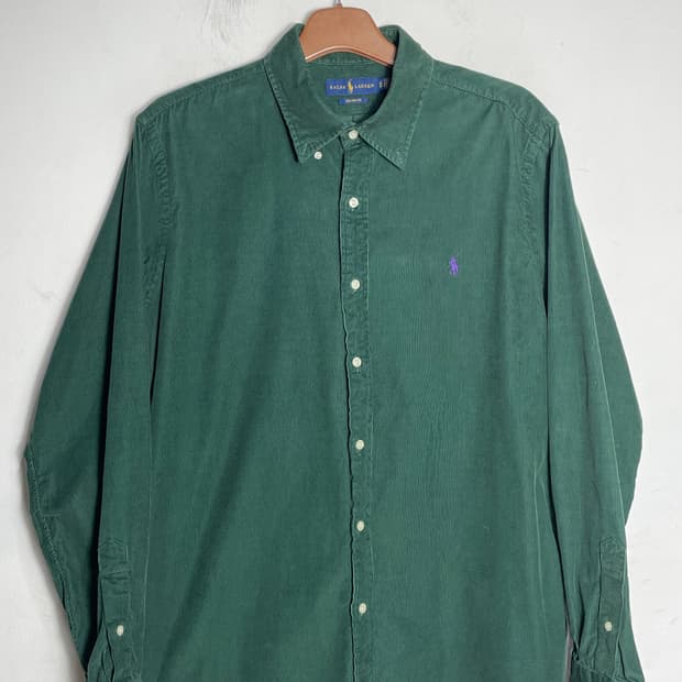 폴로 랄프로렌 코듀로이 셔츠 그린