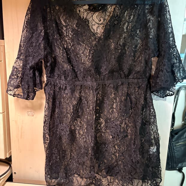 빈티지 시스루 레이스 탑