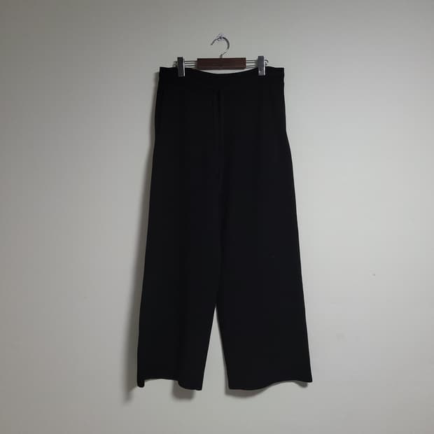(34) COS 코스 여성 블랙 와이드 밴딩 팬츠 슬랙스