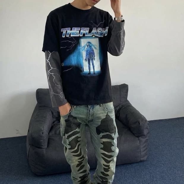 Vintage 레이어드 긴팔티