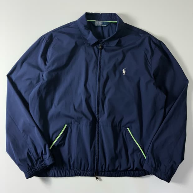 Polo  폴로 랄프로렌 자수 투웨이 네이비 윈드브레이크 집업 
