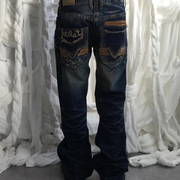 Washing denim pants