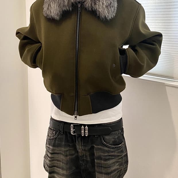 [1] 언더마이카 코드네임 발키리 실버 폭스 카라 울 자켓