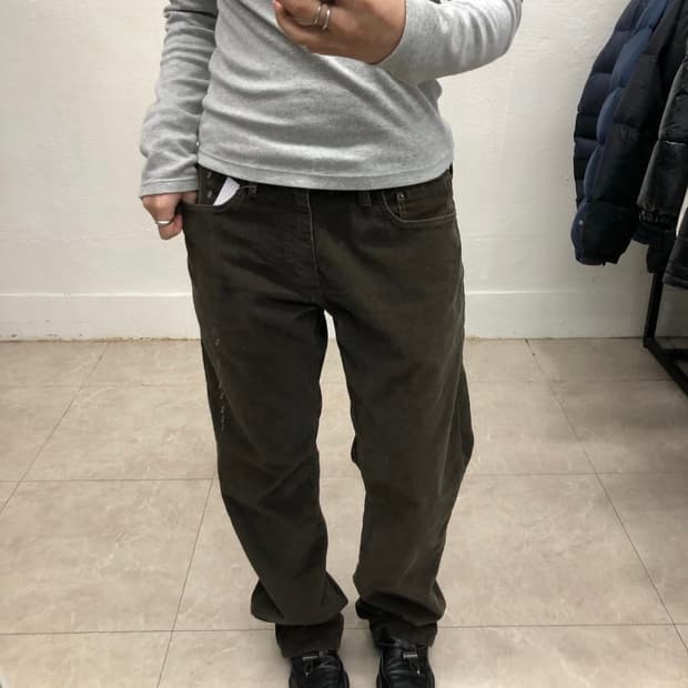 리바이스 레귤러핏 브라운 코듀로이 팬츠