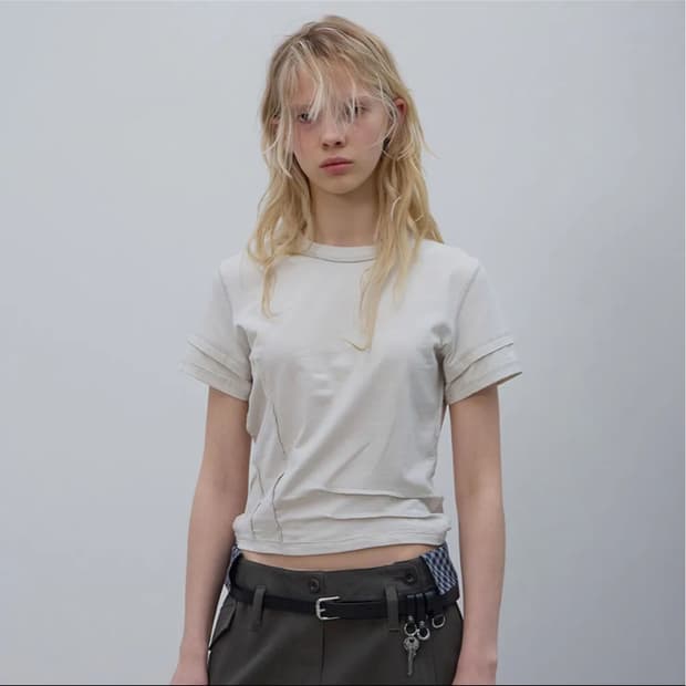 (새상품) LCDC TM RAW SEAM TOP ECRU