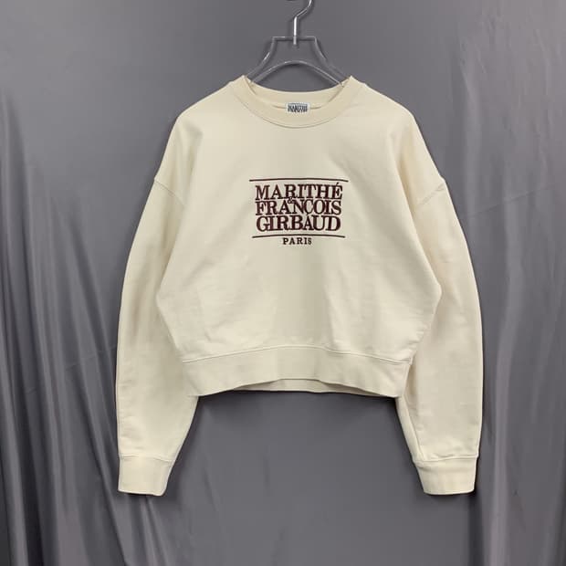 M 마리떼프랑소와저버 클래식 로고 크롭 맨투맨