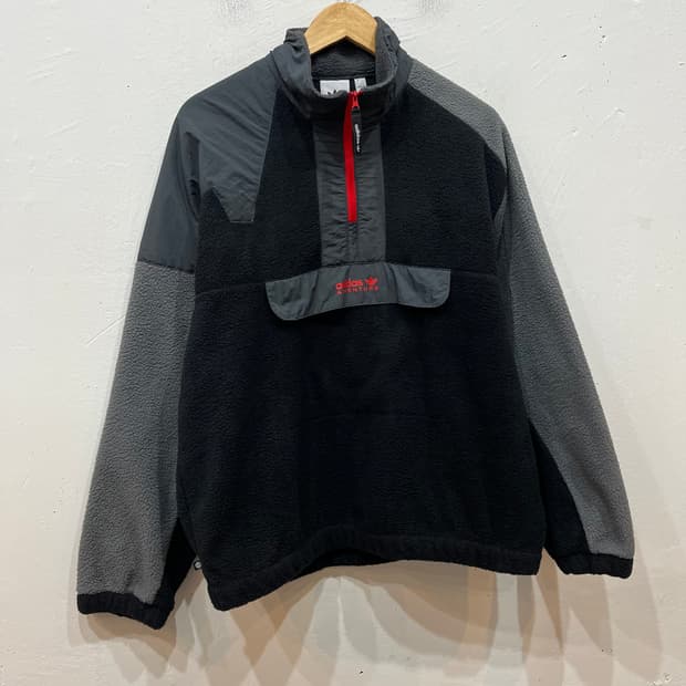 아디다스 오리지널 어드벤처 반집업 후리스 아노락 XXL