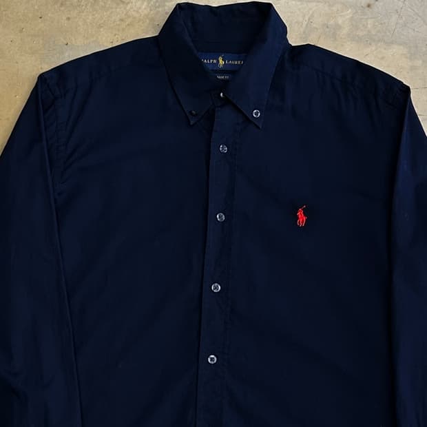 M 폴로랄프로렌 클래식핏 네이비 코튼 셔츠