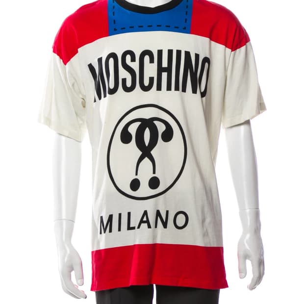 모스키노 MOSCHINO 로고 프린팅 반팔티 레드