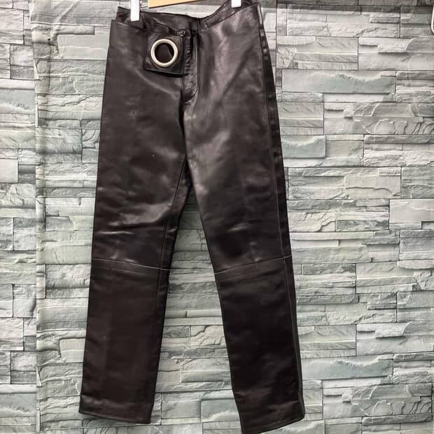 dirk bikkembergs 90’s 레더 트라우저