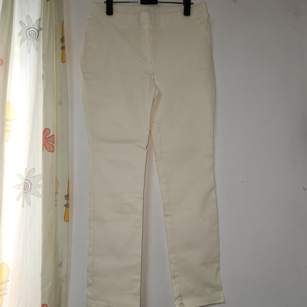 아이보리색 밴딩 스판 여성 바지 88