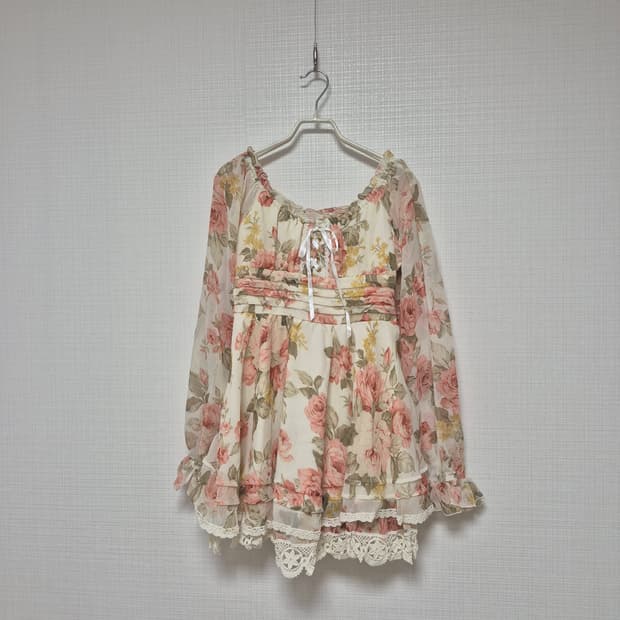 리즈리사 고전템 히메갸루 플로럴 원피스