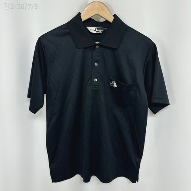 블랙앤화이트 남자 카라 반팔티 검정 100 M  EO