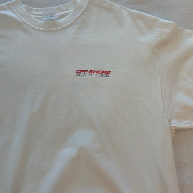 오프화이트 오프쇼어 마린 그래픽 반팔 티셔츠