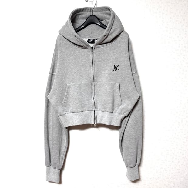 🩶우알롱 그레이 크롭 후드집업🩶