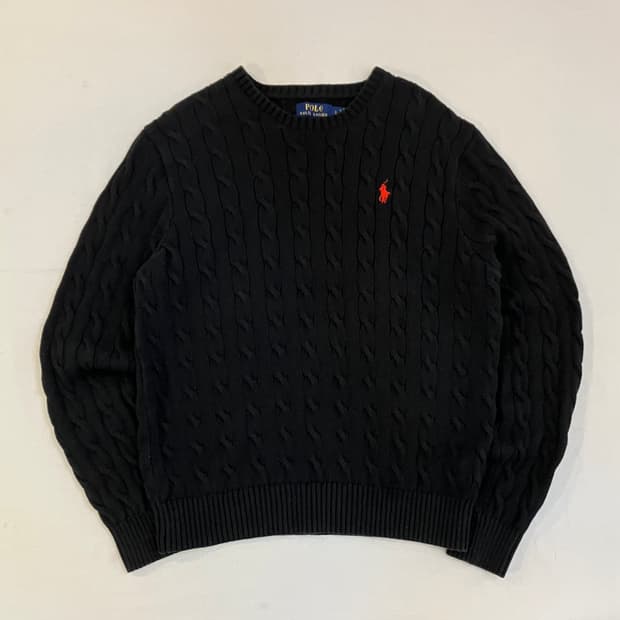 폴로 랄프로렌 꽈바기 케이블 니트