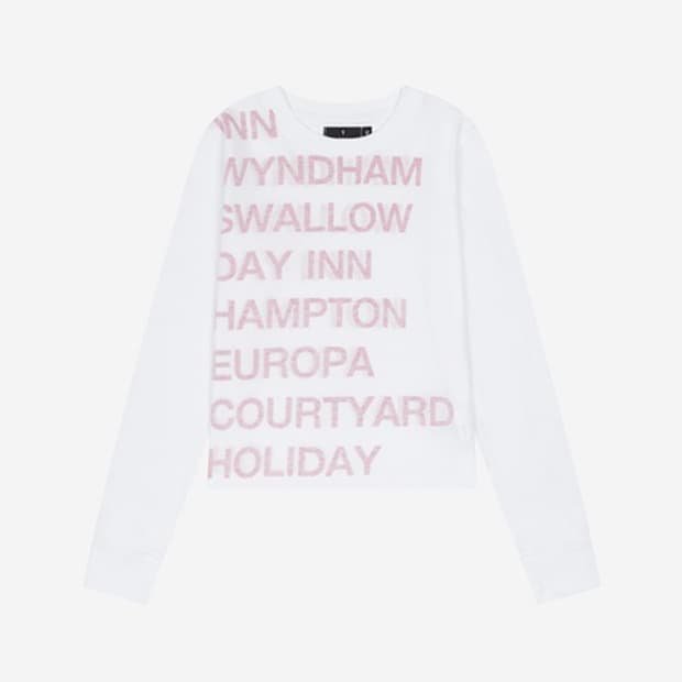 1/2 HIGHWAY INN L/S TEE (WHITE/RED)