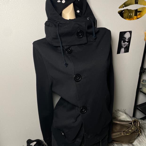 빈티지 하이넥 버튼 자켓