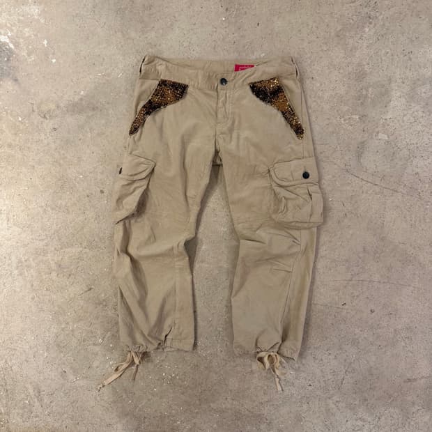 (Dead stock) rose bullet 카프리팬츠