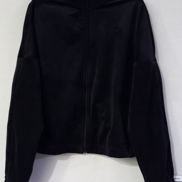 아디다스 벨벳 블랙 검정 트랙탑 저지 져지집업 90/S