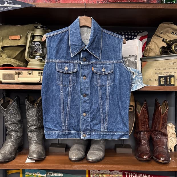 70s 리바이스 오렌지택 트러커 데님 베스트