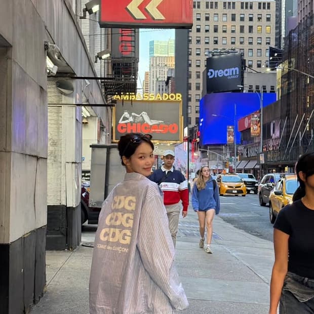 cdg 스트라이프 코치자켓 xl