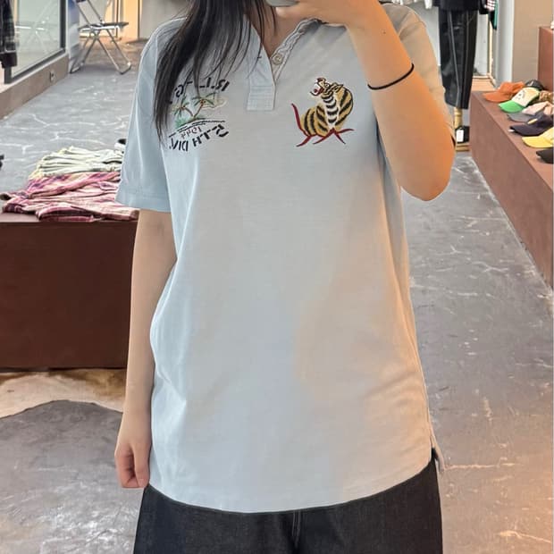 폴로 랄프로렌 타이거 스카잔 자수 카라 반팔 H3223