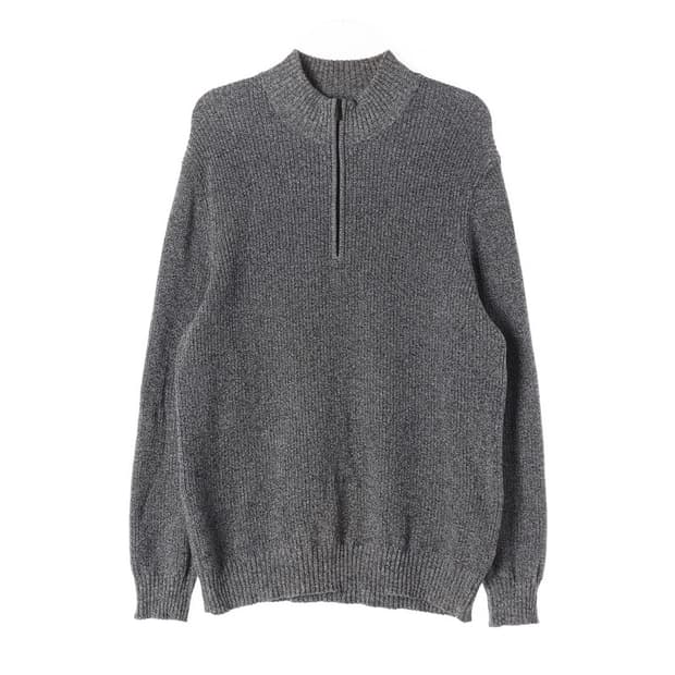 캘빈클라인 진 그레이 하프집업 코튼 니트 XL
