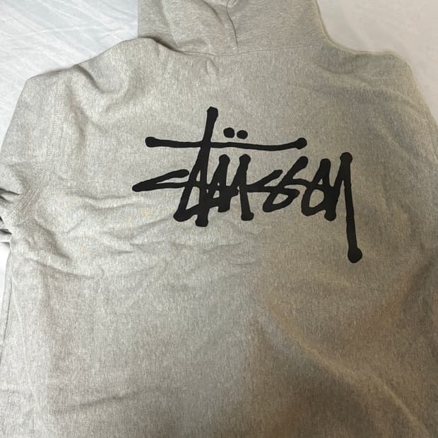 스투시 후드티 그레이