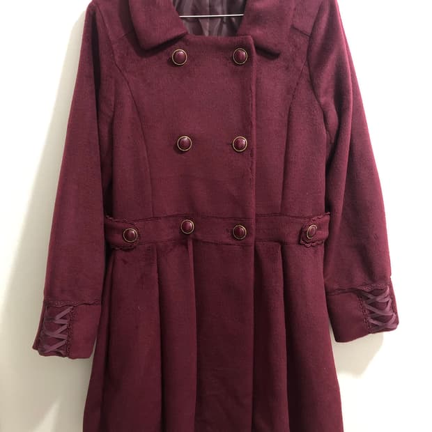 엑시즈팜 버건디 코트 히메갸루 라떼갸루 히메카지 모리걸