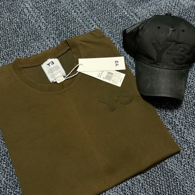 Y-3 로고 반팔 티셔츠 L